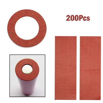Изоляционное кольцо для изолятора аккумулятора 200шт, клейкая картонная бумага для изоляционной прокладки аккумулятора 18650, бумажные изолирующие прокладки