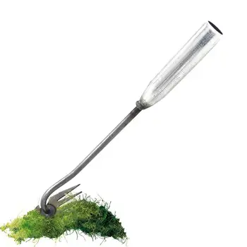 Инструмент для выдергивания сорняков, инструмент для прополки сорняков с 4 зубьями, инструмент для выдергивания корней, Длинная ручка, ручной инструмент для удаления травы двойного назначения для сада и патио