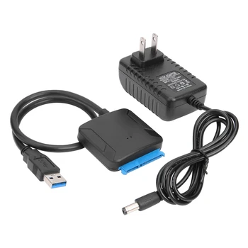 Кабель для передачи данных USB-Sata, 2,5 / 3,5-дюймовый кабель USB 3.0 Easy Drive, кабель-адаптер для жесткого диска Sata (штепсельная вилка США)