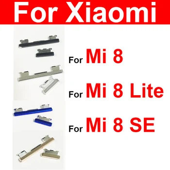 Кнопка включения/выключения питания Боковая кнопка регулировки громкости для Xiaomi Mi 8 Mi 8 Se Mi 8 Lite 8Lite Запасные части для кнопок питания и регулировки громкости