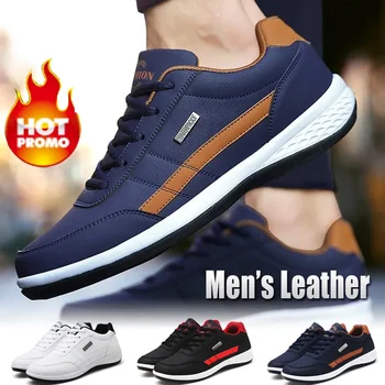 Кожаная мужская обувь, кроссовки, модные мужские лоферы, Роскошная повседневная обувь, Дышащие мужские кроссовки для отдыха, Мужская Вулканизированная обувь