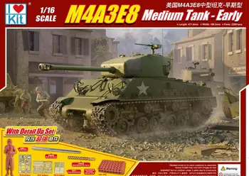 Комплект Trumpeter / I Love 61619 в масштабе 1/16 США M4A3E8 Medium Tank Early Plastic Model Kit