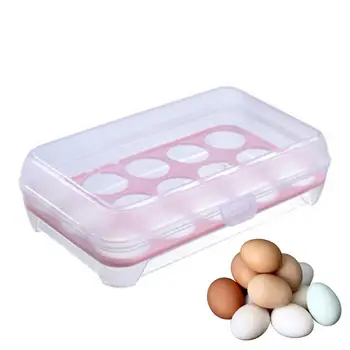 Контейнеры для хранения яиц Многослойный держатель для холодильника Корзина для хранения свежих продуктов Кухонные Органайзеры Кемпинг на открытом воздухе