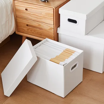 Коробка для Хранения Чистой Белой Бумаги С Крышкой Коробка Для Хранения Файлов Коробка Для Хранения Закусок Коробка Для Хранения Игрушек Складная Коробка Для Сортировки Одежды