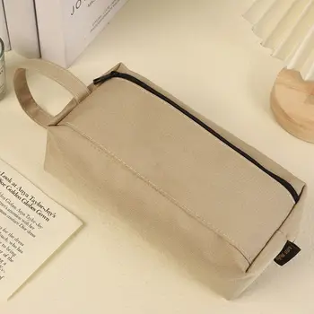Косметичка, канцелярская сумка, простой настольный органайзер, сумка для карандашей большой емкости, сумка для хранения канцелярских принадлежностей на молнии