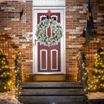 Красивый праздничный венок Рождественский венок Праздничный Рождественский декор для окон, дверей, витрин, Венки, Гирлянды, украшения