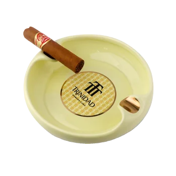 Круглая Пепельница для сигар Креативный 2 Слота Портативный Слот для сигарет Керамическая Пепельница Аксессуары для курения