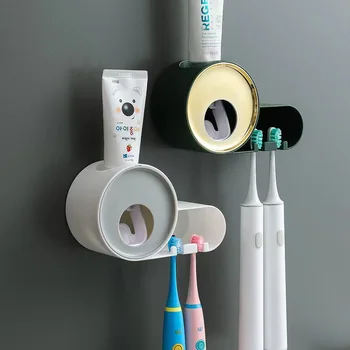 Легкий Роскошный Держатель для зубной щетки Автоматическая Соковыжималка для зубной пасты Настенная Неперфорированная Детская Вешалка для зубных щеток для взрослых