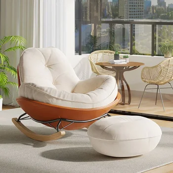 Ленивое дизайнерское эластичное кресло-диван из ткани Nordic Single, удобное кресло-качалка для отдыха, шезлонг для отдыха на открытом воздухе, Дизайнерская мебель для спальни