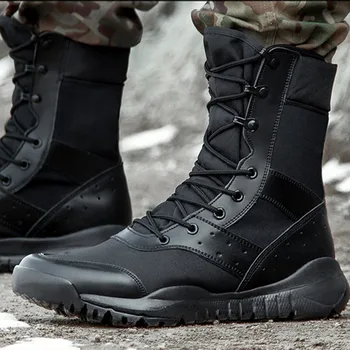 Летние и осенние уличные Альпинистские ботинки Унисекс, водонепроницаемые Армейские ботинки с дышащей сеткой для спецназа, сверхлегкие военные ботинки