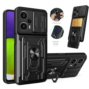 Магнитный Чехол Для Redmi Note 12 9 8 Pro A1 Plus 12S 9C 9A 9T Противоударный Слайд-Окно Камеры Протектор Оболочки Чехол Для Телефона Задняя Крышка