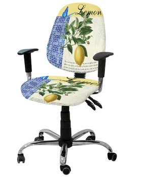 Марокканский узор Бабочка Лимон Эластичный Чехол для компьютерного кресла Съемный Чехол для офисного кресла Разъемные Чехлы для сидений