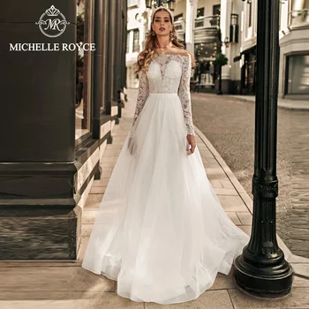 Мишель Ройс 2 В 1Sweetheart Свадебные Платья Для Женщин 2022 Г. Аппликации Иллюзия Съемный Шлейф Свадебное Платье Vestido De Novia