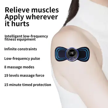 Многофункциональный электрический массажер 8 режимов 19 уровней для всего тела, шейного отдела позвоночника, мышц шеи, портативная массажная подушка