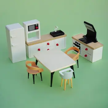 Многоцветная миниатюрная мебель для кукольного домика, детская игрушка в масштабе 1: 12, мини-мебель, Микро-ландшафтный игровой домик