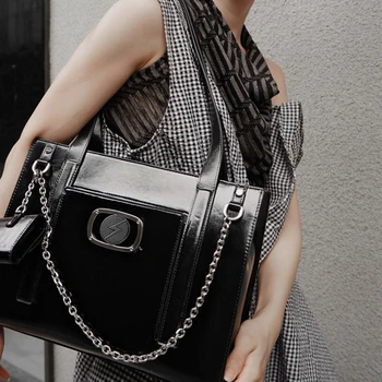 Модная универсальная сумка-тоут для женщин, роскошные дизайнерские сумки и портмоне 2023 года Выпуска, высококачественная сумка через плечо с цепочкой из искусственной кожи