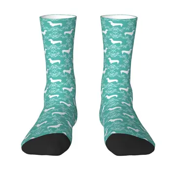 Модные носки для собак с колбасой в виде таксы для мужчин и женщин, теплые носки для баскетбола с 3D-принтом в виде барсука