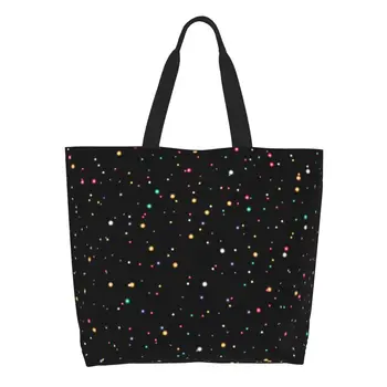 Модные парусиновые сумки для покупок с кристаллами и бриллиантами, женские прочные сумки-тоут для покупок большой емкости с рисунком Rhineston