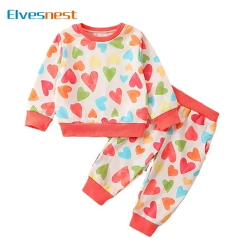 Модный комплект одежды для новорожденных, хлопковые топы с длинными рукавами, брюки, 2 предмета, весенне-осенний комплект одежды для мальчиков 3-24 месяцев