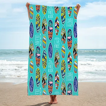 Можно носить солнцезащитную шаль для плавания на открытом воздухе из микрофибры Большое банное полотенце Модное быстросохнущее пляжное полотенце с принтом Женщина Мужчина