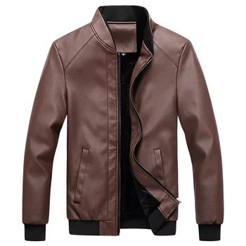 Мужская весенняя винтажная мотоциклетная куртка из искусственной кожи, мужская модная новая велосипедная кожаная куртка, мужская куртка с вышивкой.