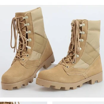 Мужские военные ботинки, осенние походные ботинки для пустыни на шнуровке с круглым носком, обувь для боевой подготовки на платформе, Bota Tatica Militar Masculina