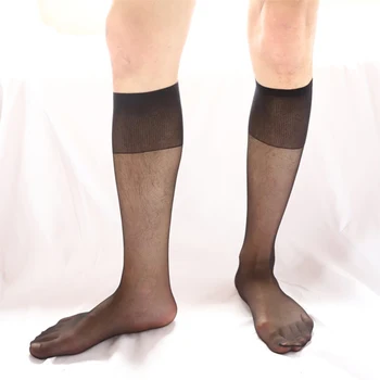 Мужские деловые носки-трубочки, Невидимые бесследные прозрачные чулки, Прозрачные мужские чулки