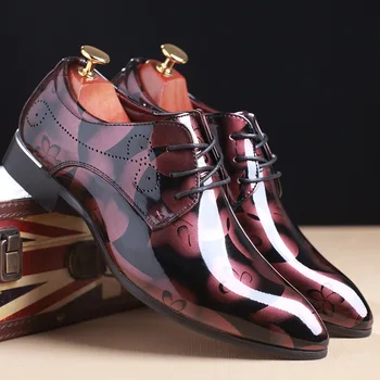 Мужские Модельные Туфли С Острым Носком, Разноцветные Социальные Мокасины на шнуровке в деловом стиле Дерби в Британском стиле, Zapatos Hombre De Vestir