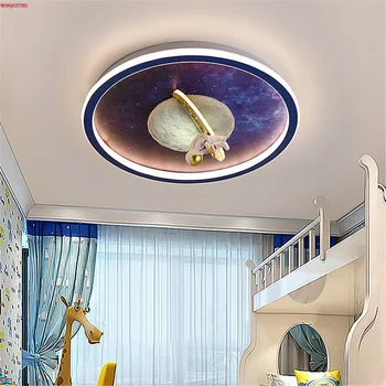 Мультяшный круг Астронавта Сменный светодиодный потолочный светильник для детской спальни Кабинета детского сада Украшения интерьера Осветительные приборы
