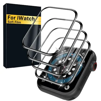 Мягкая пленка Для Apple Watch 9 8 49 ММ Ultra2 Watch 7 6 5 4 SE 45/42/44 мм 3D Изогнутая Защитная Пленка Для Экрана iWatch Ultra 2 S9 Без Стекла