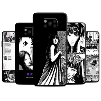 Мягкий Чехол из Комиксов Ужасов Tomies Art Для Xiaomi Mi Poco C50 X4 NFC X3 GT F5 C40 F3 M4 Pro X3nfc Роскошный Противоударный Черный Чехол