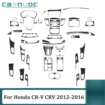 Наклейки из углеродного волокна черного цвета на различные детали для Honda CR-V CRV 2012 2013 2014 2015 2016 Декоративные Аксессуары для интерьера автомобиля