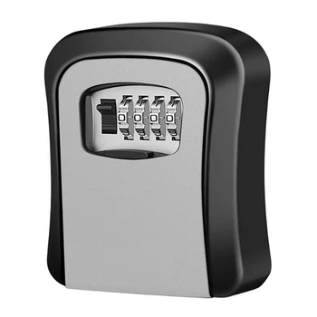 Настенный замок для ключей, 4-значный кодовый пароль, защитный замок для домашнего офиса, сейф для ключей, секретный ящик для хранения, органайзер