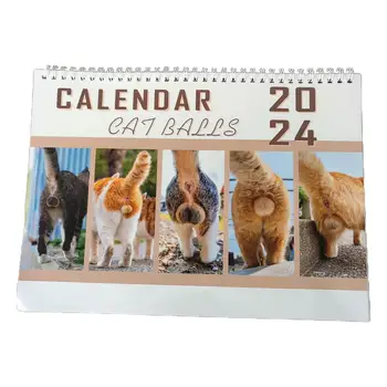 Настенный календарь с рисунком на 2024 год, устойчивая к выцветанию плотная прочная бумага, декор календаря на 12 месяцев