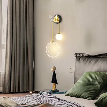 Настенный светильник для спальни гостиной фоновый настенный светильник современный минималистичный светильник роскошная лестница проход креативные светодиодные прикроватные светильники