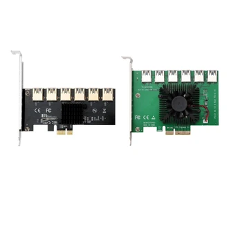 Не Деформированная Печатная плата PCI-E 1X Порт шины 1-6 USB3.0 Riser Card Дополнительная карта 6 Портов xUSB Электронные Аксессуары P9JB