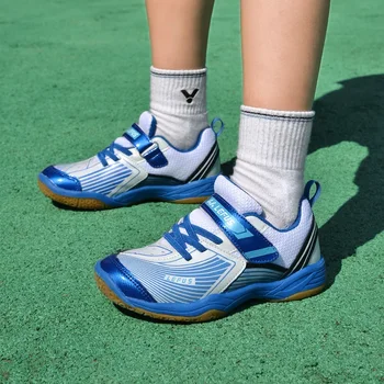 Новая обувь для бадминтона, Детские легкие кроссовки, кроссовки для настольного тенниса для мальчиков и девочек, нескользящие теннисные туфли