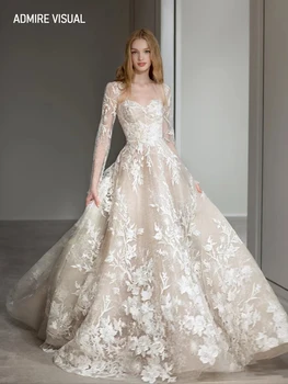 Новейшее свадебное платье трапециевидной формы для невесты Принцессы Возлюбленной Со съемными пышными рукавами, сшитое на заказ больших размеров Vestidos De Novias