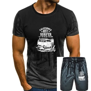 Новинка 2019 года, мужская футболка для путешествий в стиле фургона для серфинга в Калифорнии Best Surfer Beach Summer Vacation, мужская футболка-футляр для путешествий в стиле серфера.