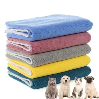 Новое полотенце для домашних животных для собаки Кошки, быстросохнущее Мягкое полотенце из волокна, Банные полотенца для домашних животных для маленьких средних собак, Удобное полотенце для мытья, Чистое полотенце