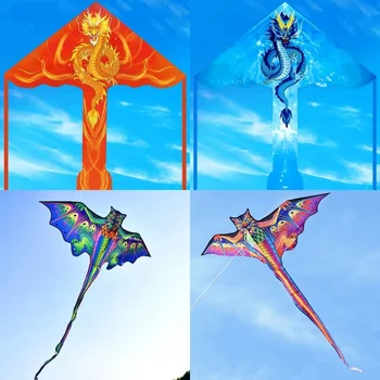 Новые воздушные змеи dragon kites, летающие игрушки для детей, воздушные змеи с катушкой, нейлоновые воздушные змеи с рипстопом, леска, воздушные змеи birds, надувной профессиональный воздушный змей dragon