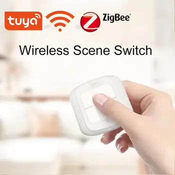 Новые интеллектуальные переключатели Wi-Fi Zigbee 2 группы 6 переключателей сцен Tuya для устройств Tuya Сценарий автоматизации умного дома с интеллектуальной связью