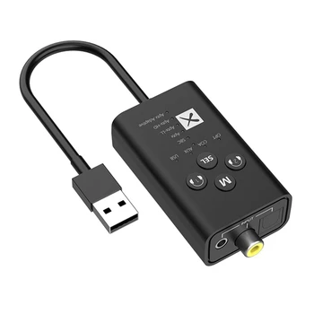 Новый 24-битный аудиопередатчик Bluetooth 5.2 Aptx LL HD Adaptive USB 3,5 Мм AUX Оптоволоконный коаксиальный беспроводной адаптер