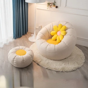 Новый диван в стиле тыквы, Моющийся татами-мешок, Односпальная мебель для отдыха, Односпальный диван-кровать для маленькой гостиной