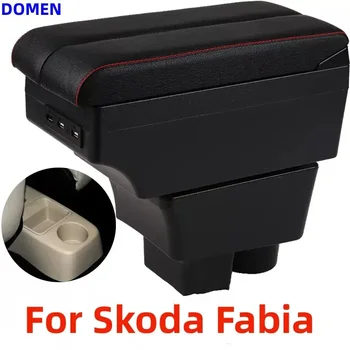 НОВЫЙ Для Skoda Fabia Подлокотник Коробка Для Skoda Fabia 2 Автомобильный Подлокотник Коробка Для Дооснащения Интерьера USB Пепельница Автозапчасти 2008-2014