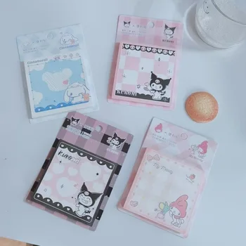 Новый милый мультфильм Аниме Sanrio Стикеры для заметок Kuromi Бумага для заметок Ktcat Декоративная бумага Cinnamoroll Канцелярские принадлежности для студентов Подарки
