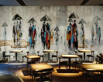 Обои beibehang на заказ 3D Фотообои Ретро Цемент Абстрактные картины маслом Обои для ресторанов отелей
