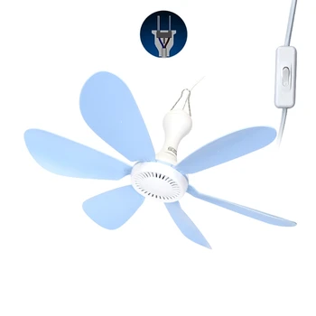 односкоростной потолочный вентилятор Soft Wind 220V 20W 6 синих флабеллюмов, 16,5-дюймовый бесшумный подвесной вентилятор для спальни и многого другого