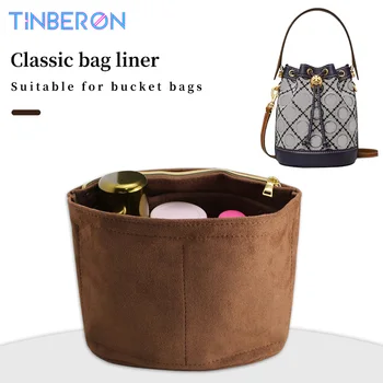 Органайзер для бархатных сумок TINBERON, сумки-ведра, Косметичка для макияжа, вкладыш для дорожной сумки, Органайзер для вставок, Подставка для хранения сумок, Формирователь формы