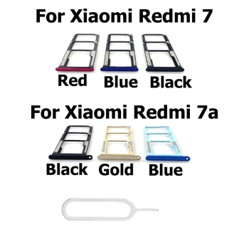 Оригинал для Xiaomi Redmi 7 7a, устройство для чтения sim-карт и SD, держатель, лоток, слот, замена контейнера + Pin-код